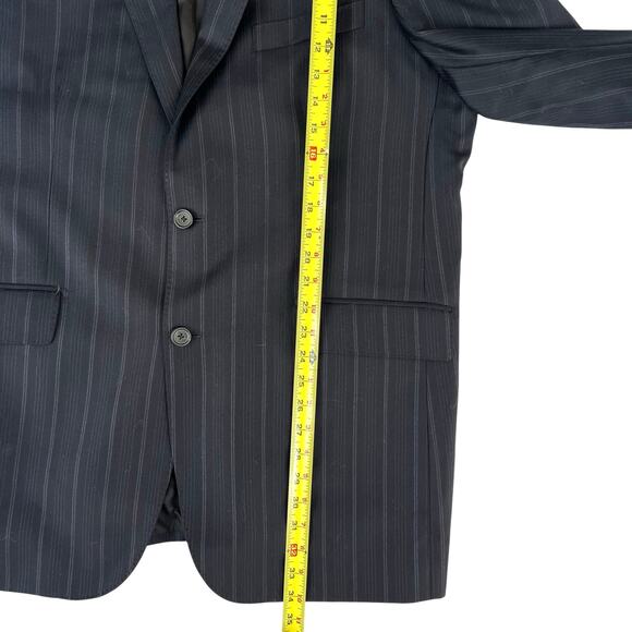 Saks Fifth Avenue Ermenegildo Zegna Trofeo Wool Blazer 44L Navy Pinstripe NWT - Picture 9 of 13